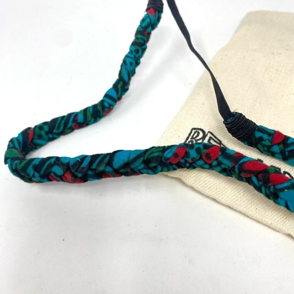 Remnant Braided Headband Blue Red Tropical Native Tribal Boho NWOT - Picture 4 of 4